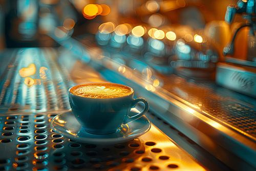 drink a cup of coffee or cappuccino