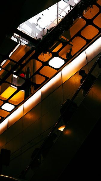 Escaliers mécaniques centraux d'Amsterdam par Studio Nieuwland