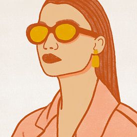 Portret van een vrouw met zonnebril van Studio Miloa