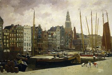 Het Damrak in Amsterdam