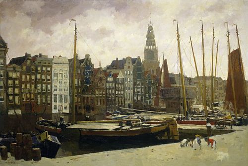 Het Damrak in Amsterdam
