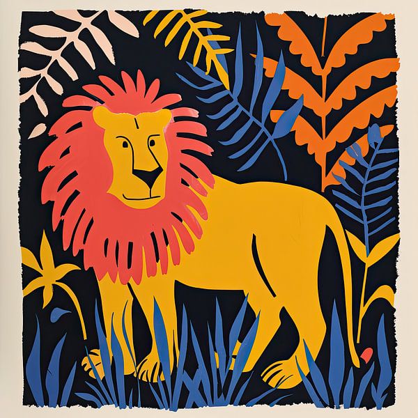 Lion poster art print by Niklas Maximilian