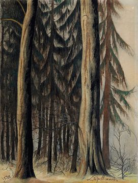 Léon Spilliaert - Weelderige bossen (1938) van Peter Balan