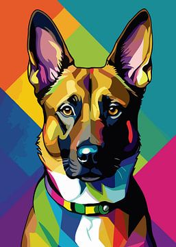 Belgian Malinois Pop Art Style by MIROKKU
