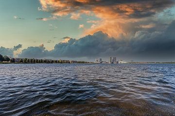 Almere stad Skyline van Brian Morgan