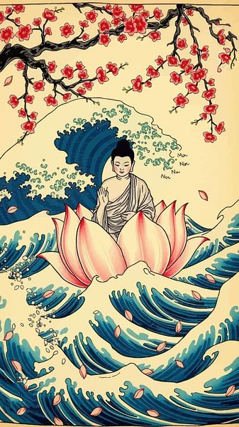 Buddha / Boeddha Japanese Painting by MIROKKU