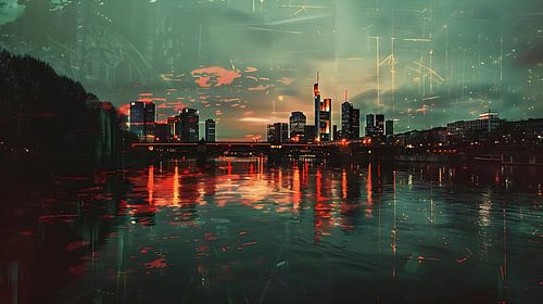 synthwave ambrotype poster Frankfurt