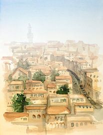 Vue de la ville de Toscane sur Achim Prill