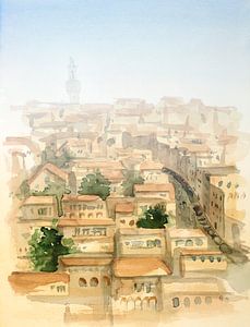 Vue de la ville de Toscane