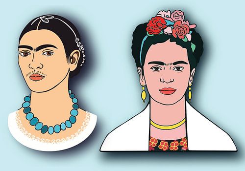 Frida, 2 Faces. Zelfportret en fotoportret van Nicolas Muray