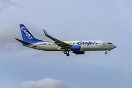 Boeing 737-800 in CanJet colour scheme. by Jaap van den Berg