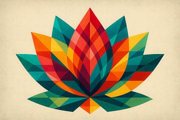 Geometric Lotus - Colours in Balance