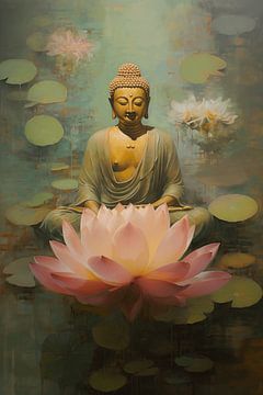 Bouddha dans le reflet du Lotus sur Dave