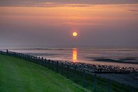 Sonnenuntergang auf dem Deich