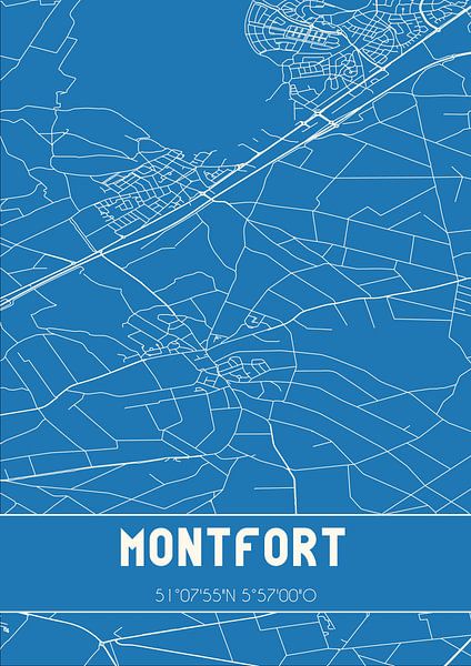 Blueprint | Map | Montfort (Limburg) by Prints of Place