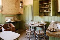 Decayed house. Ghost town.