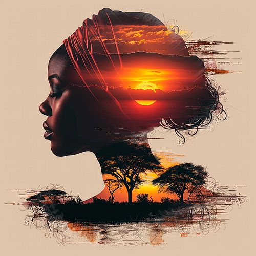 Sfeervol Afrikaanse afbeelding