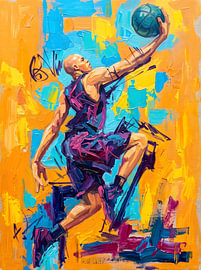 Ein dynamischer Basketballspieler