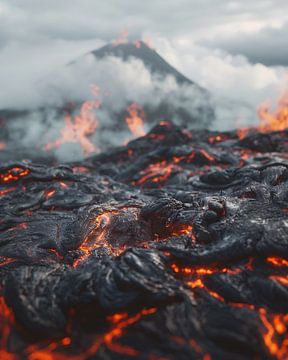Vulkaanlandschap: schoonheid en vernietiging van fernlichtsicht