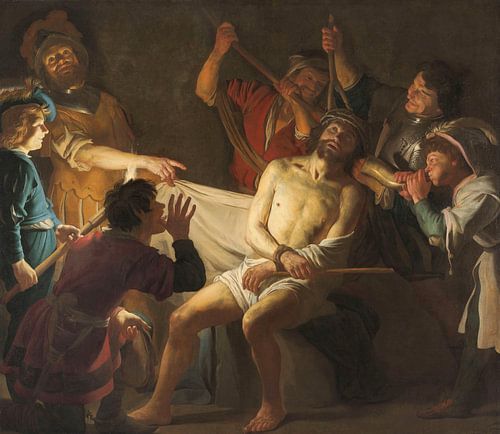 De doornenkroning van Jezus, Gerard van Honthorst, ca. 1622