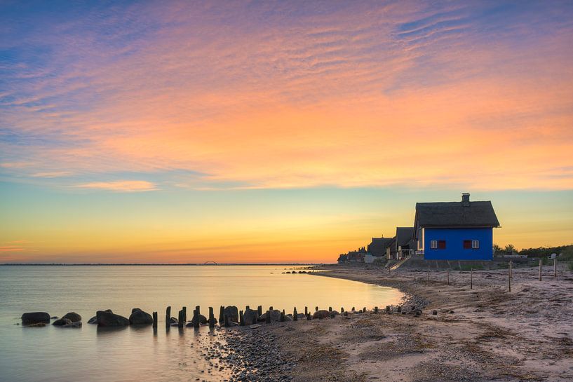 Huizen aan zee in Heiligenhafen van Michael Valjak