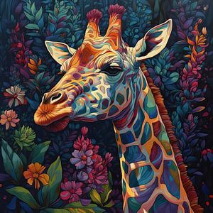  Giraffe Nr. 02 In Farbe von ARTEO Gemälde