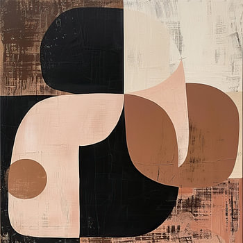 Abstracte Personen omhelzen in Natuurlijke Tinten