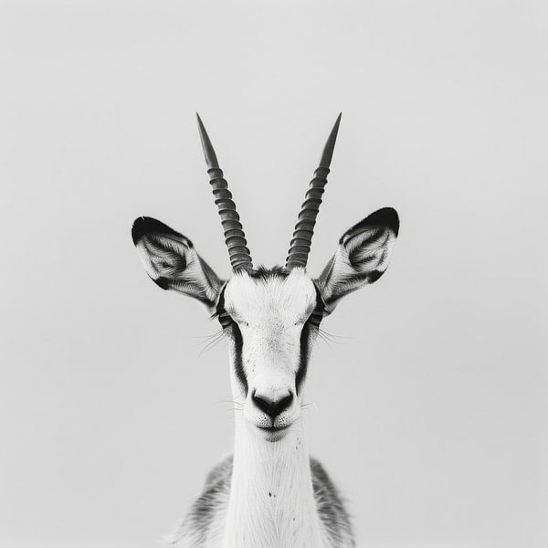 Antelope - Black and white photography for wildlife lovers by Poster Art Shop