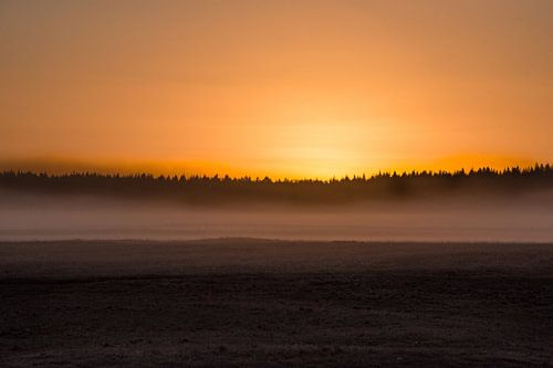 Edese heide , zonsondergang