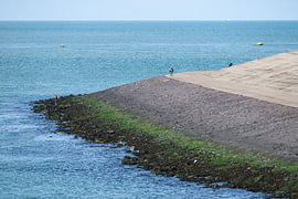 Farbenfrohes Spiel auf dem Oosterschelde-Deich von Werner Lerooy