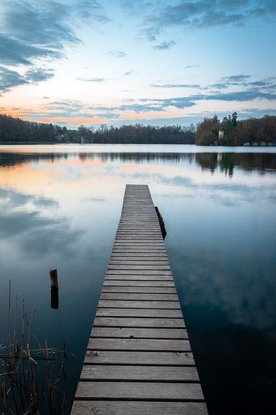 The pond at sunrise by D.R.Fotografie