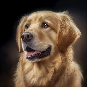Portrait eines Golden Retriever Illustration