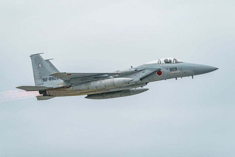 Take-off Japanese McDonnell Douglas F-15J Eagle. by Jaap van den Berg