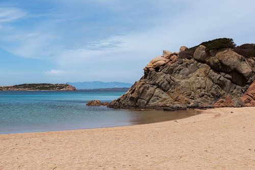 beautiful lonely beach on maddalena island italy near sardinia