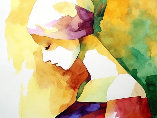 Vrouwensilhouet | Flowing Elegance of Hue