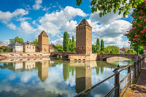 Die überdachten Brücken und Türme in Straßburg, Frankreich