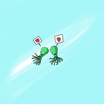 Tintenfish verliebt
