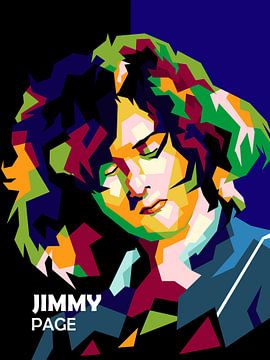Jimmy Page in pop-art geweldig van miru arts