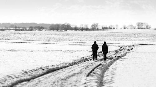 wandeling in de sneeuw