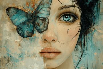 The blue butterfly by Carla Van Iersel