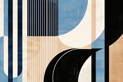 Abstracte kunst met lijnen en cirkels