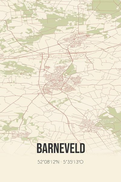 Vintage map of Barneveld (Gelderland) by Prints of Place