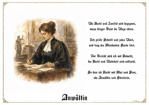 Lawyer – Guild portrait with a poem