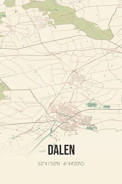 Vintage landkaart van Dalen (Drenthe) van MijnStadsPoster