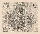 Plattegrond van Maastricht van anno ca 1700 van Gert Hilbink thumbnail