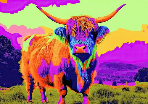 Schotse Hooglander Hoogland Koe