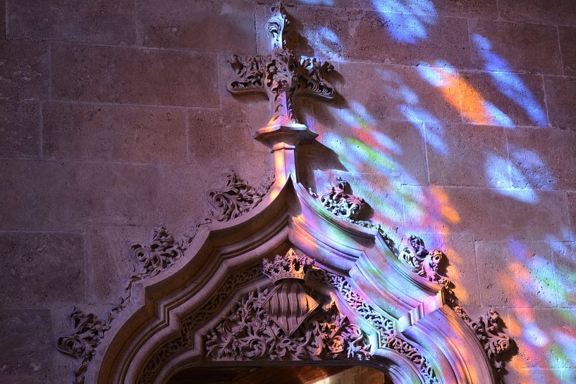 Colourful Reflections in Valencia's Historic Silk Exchange by Minimalistic Travel Photography by.Rieneke