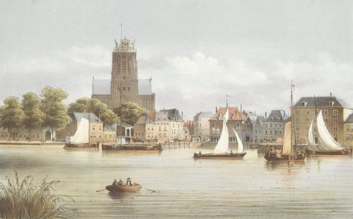 Gezicht op Dordrecht, Christiaan Bos