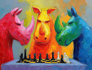 Nashorn-Schach | Ein farbenfrohes Schachspiel