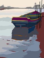 2015 art 9 vissersboot bij brug  Leeuwarden-Drachten
